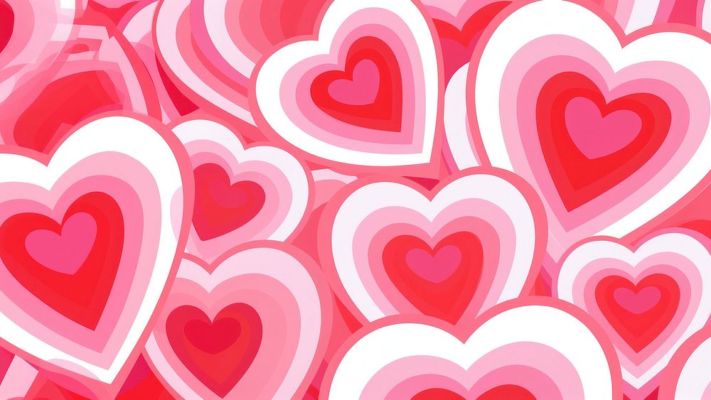 Pink heart patterned background. AI generated Image by rawpixel.