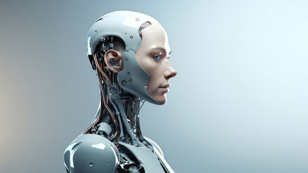Futuristic AI robot. AI generated Image by rawpixel.