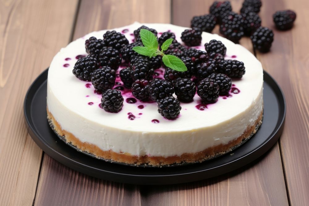 Cheesecake dessert berries berry. AI generated Image by rawpixel.