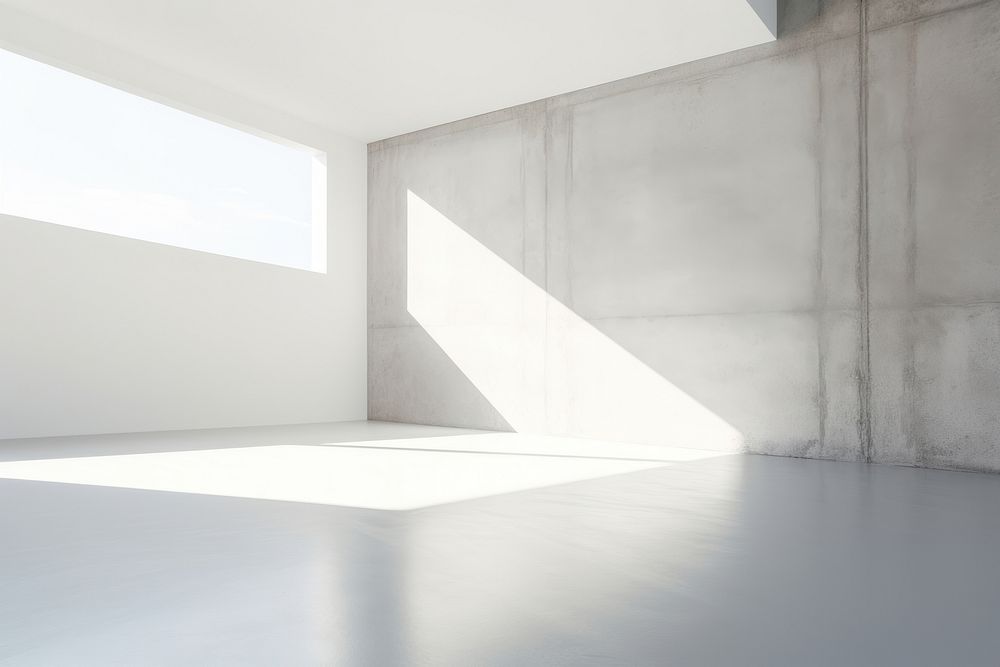 White concrete architecture flooring building. 