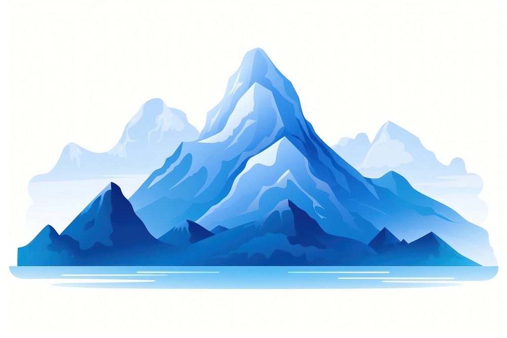 Blue mountain outdoors iceberg nature. AI generated Image by rawpixel.