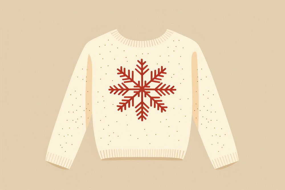 Snowflake sweater sweatshirt pattern celebration. AI generated Image by rawpixel.