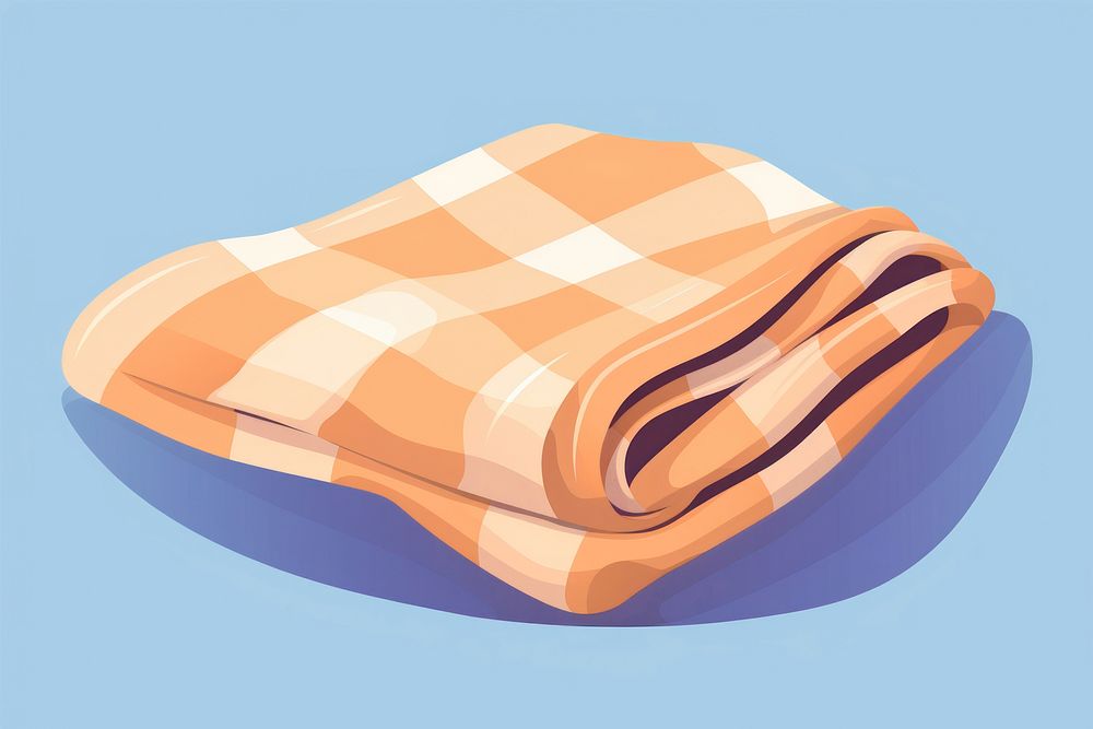 Plaid towel blanket pattern cartoon. AI generated Image by rawpixel.