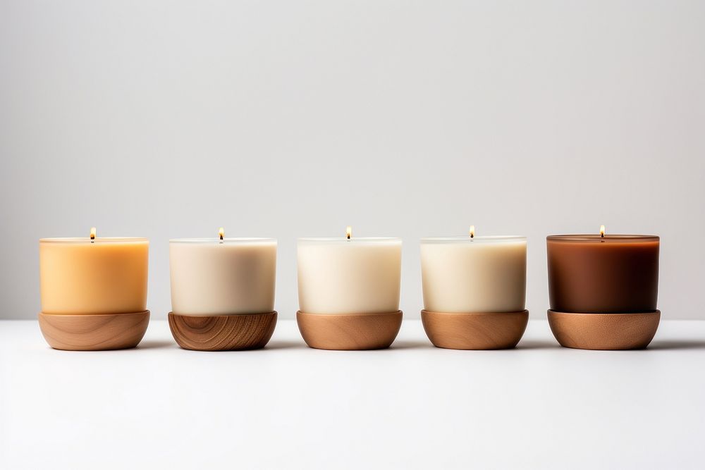 Aroma candles arrangement variation flowerpot. AI generated Image by rawpixel.