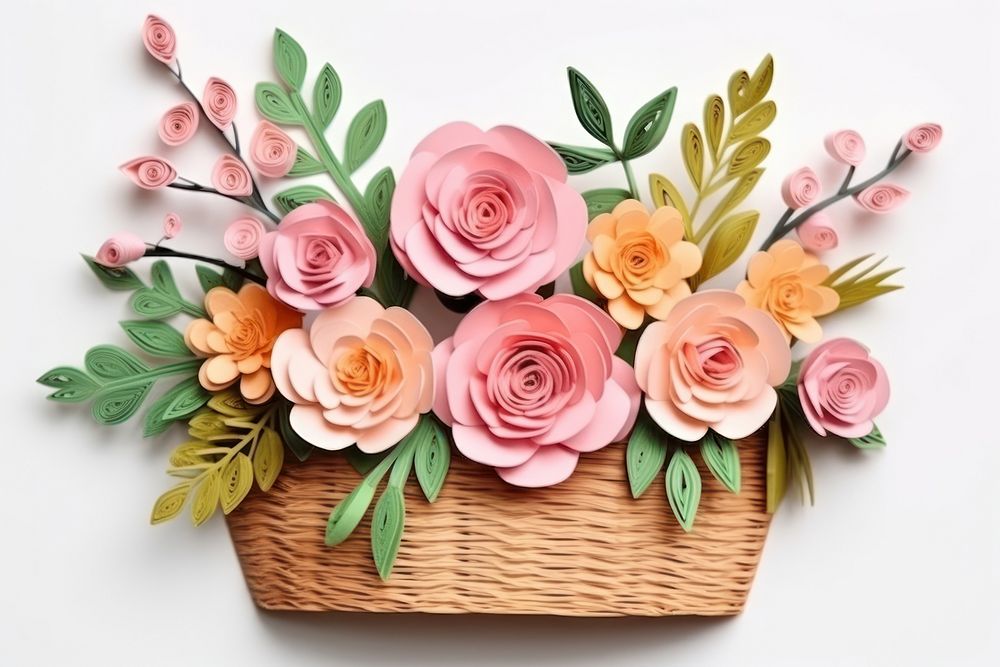 Flower basket plant craft. AI generated Image by rawpixel.