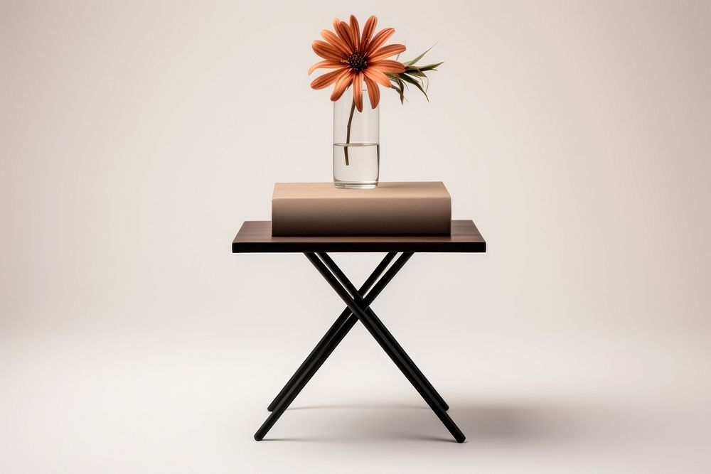 Table furniture flower vase. AI generated Image by rawpixel.