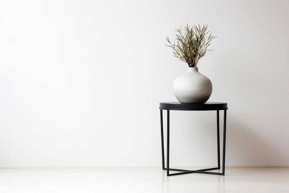 Table furniture vase architecture. AI generated Image by rawpixel.