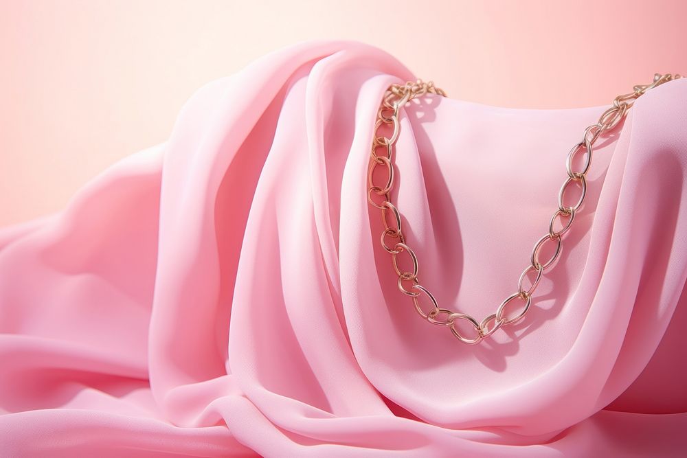 Pink plastic chain necklace jewelry accessories.