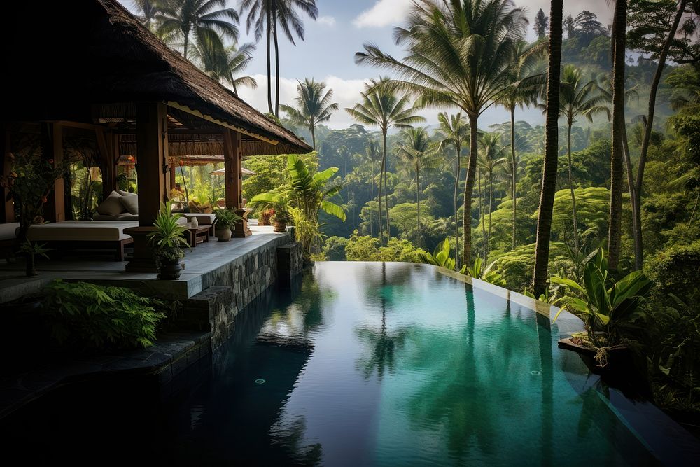 Resort outdoors swimming pool. 