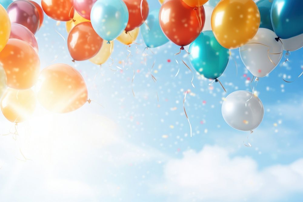 Balloons celebration backgrounds tranquility. AI generated Image by rawpixel.