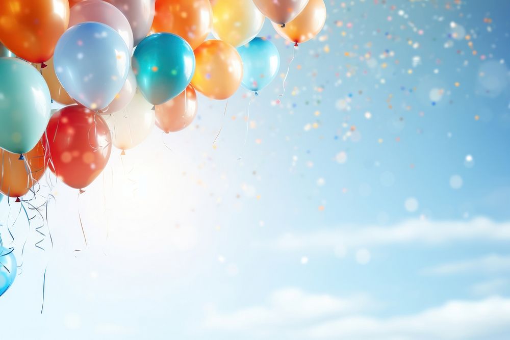 Balloons celebration backgrounds anniversary. AI generated Image by rawpixel.