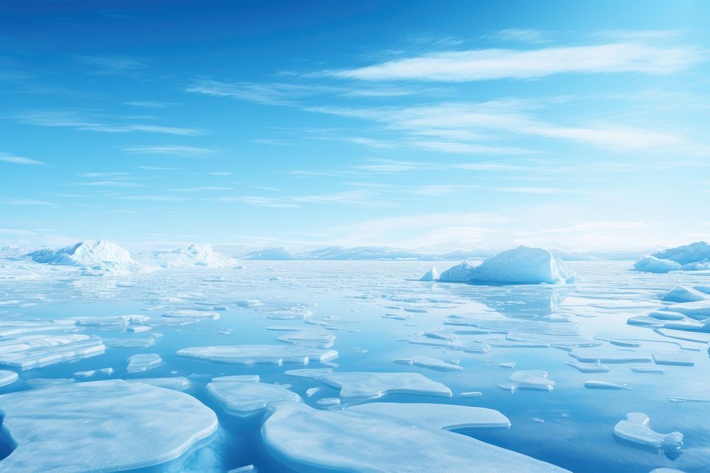 Ice land floating sky outdoors glacier. AI generated Image by rawpixel.