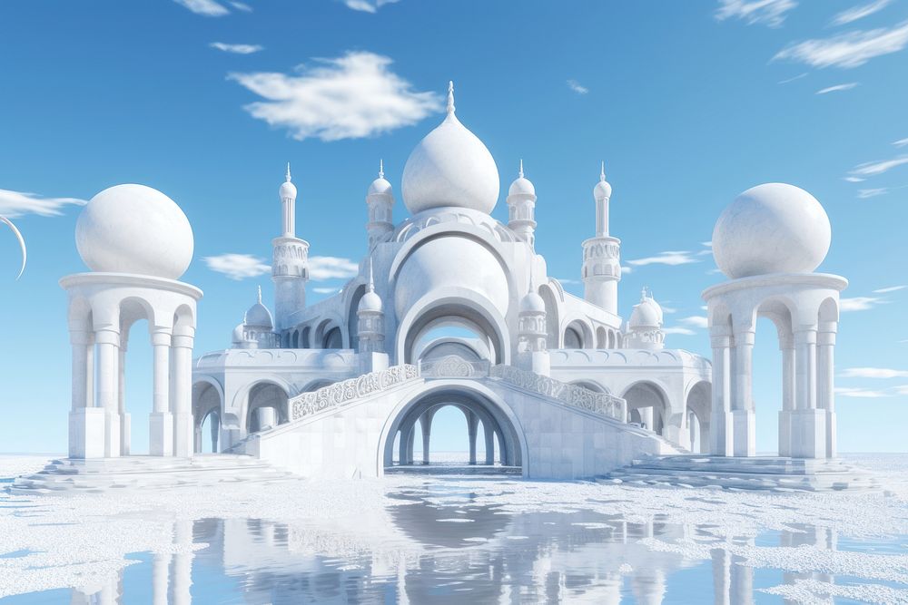 Architecture building outdoors white. AI generated Image by rawpixel.