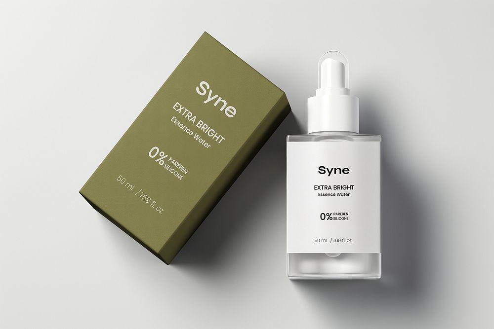 Skincare spray bottle, product packaging design