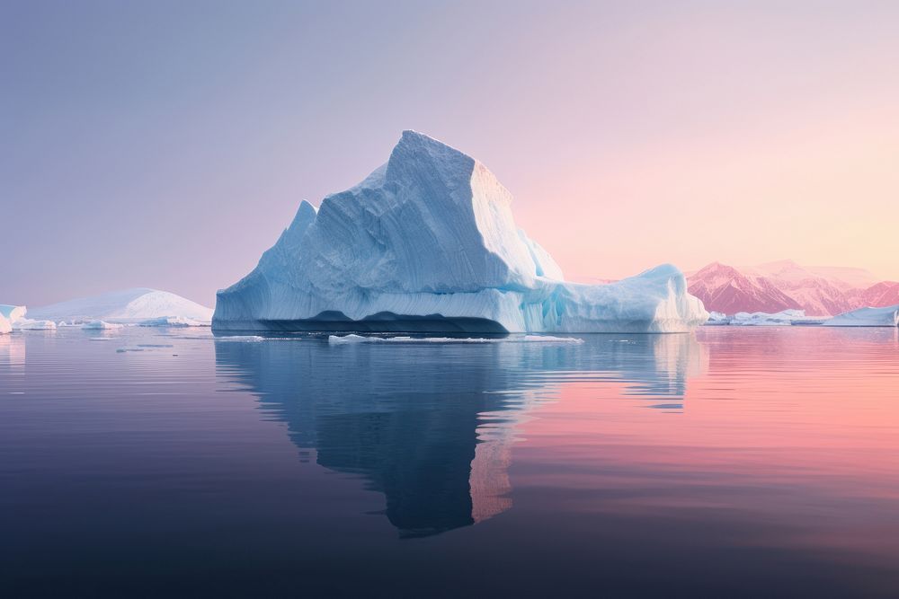 Tabular iceberg landscape outdoors nature. AI generated Image by rawpixel.