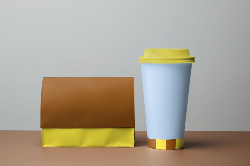 Paper coffee cup, drink packaging design