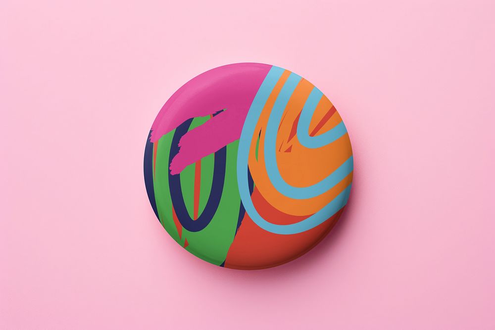Colorful abstract pin badge