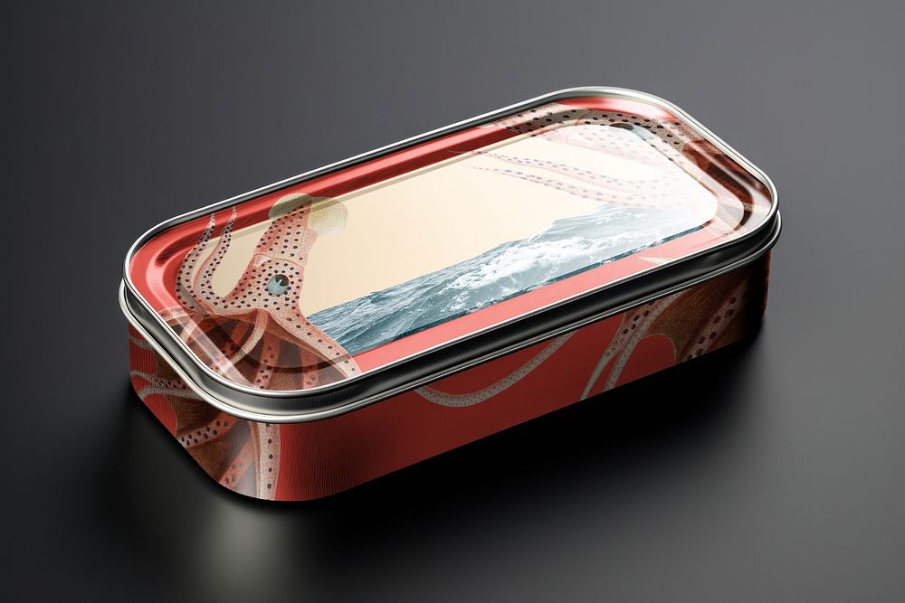 Flat tin, container design resource