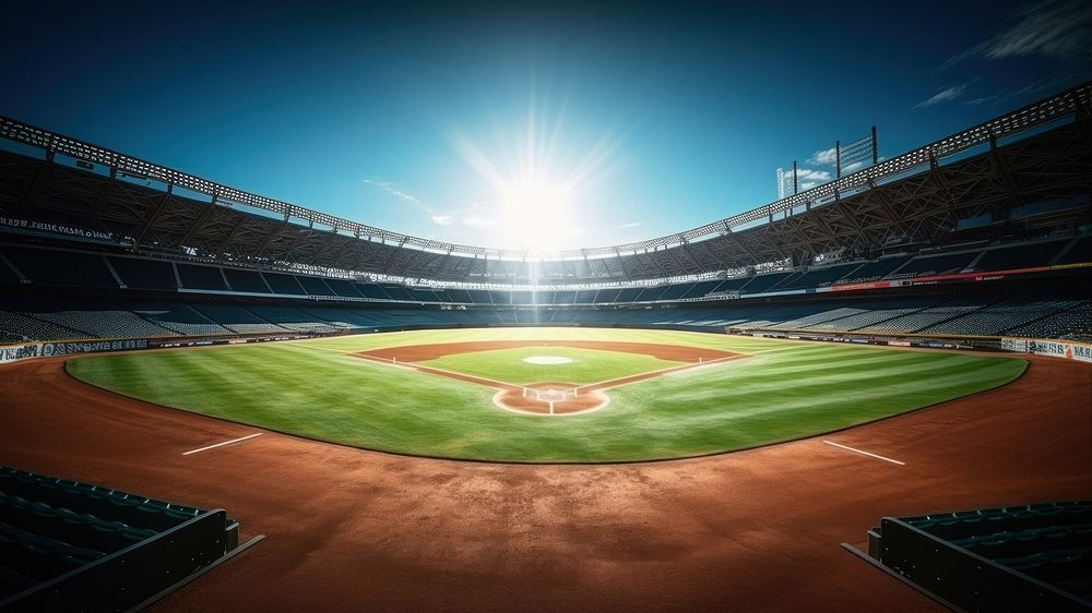 Baseball sports grand arena. AI generated Image by rawpixel.
