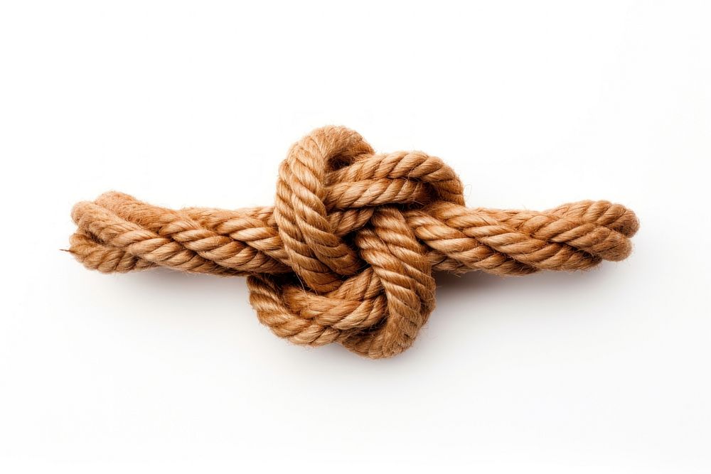 Knot rope white background durability intricacy. AI generated Image by rawpixel.