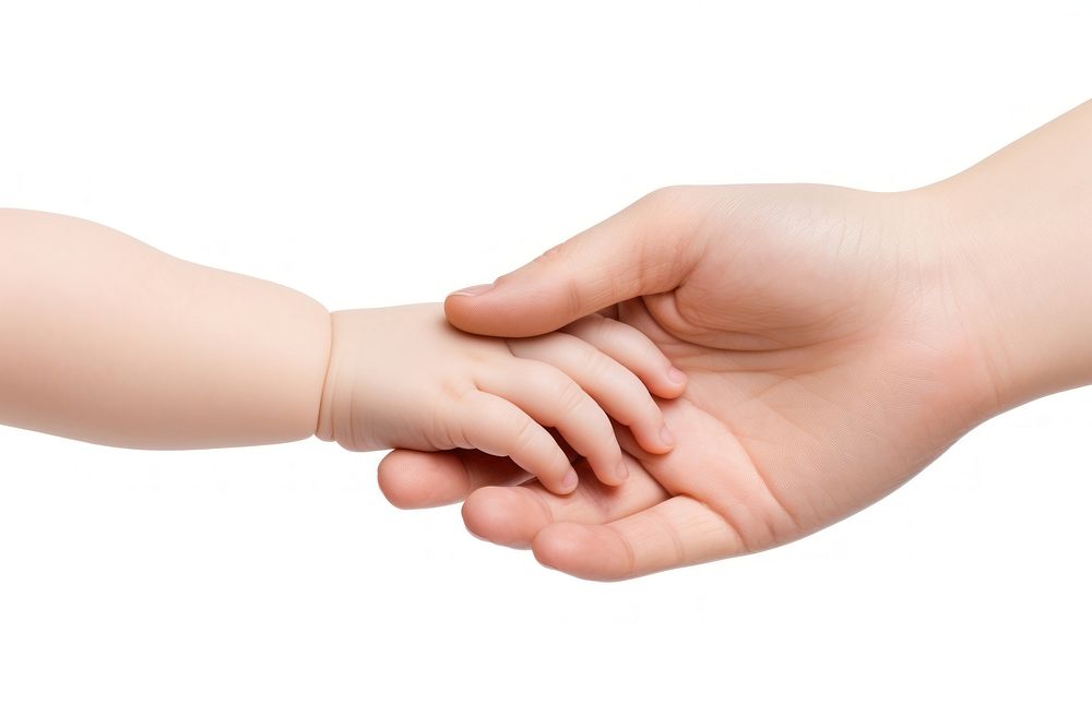Hand baby holding white background. AI generated Image by rawpixel.