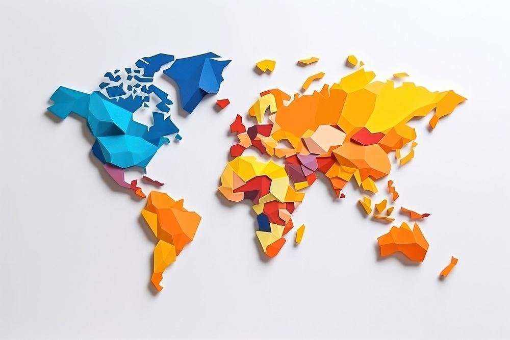 World map Paper world paper art. AI generated Image by rawpixel.