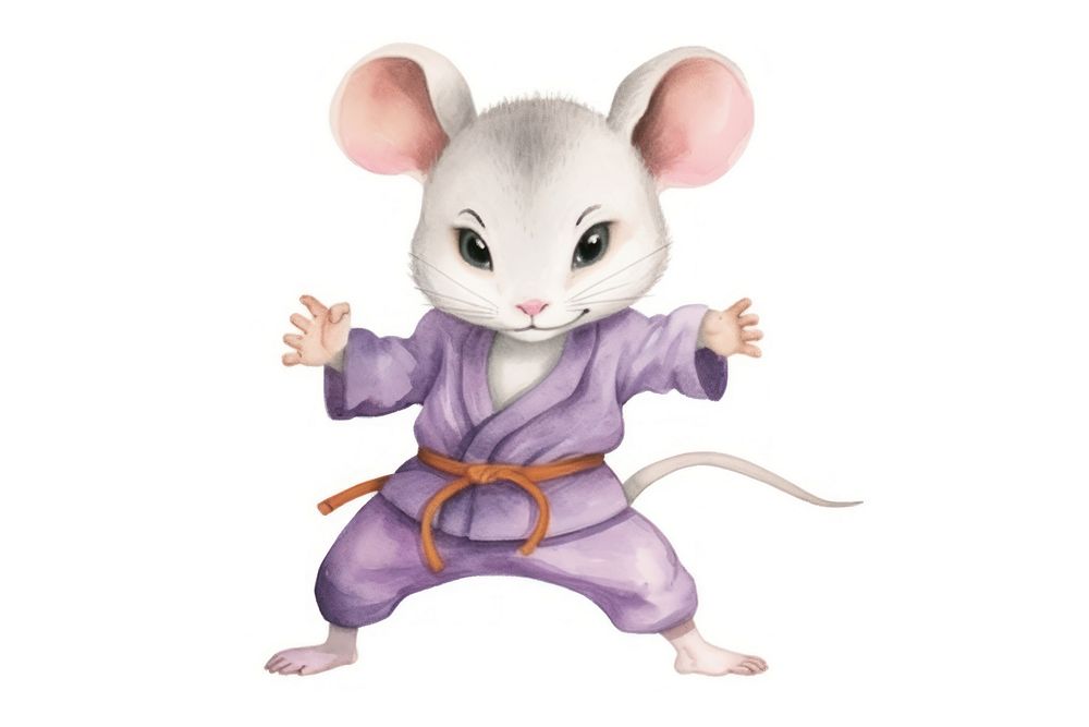 Rat cute character cartoon animal white background. AI generated Image by rawpixel.