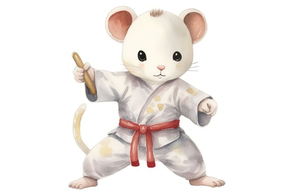 Rat cute character animal karate toy. AI generated Image by rawpixel.