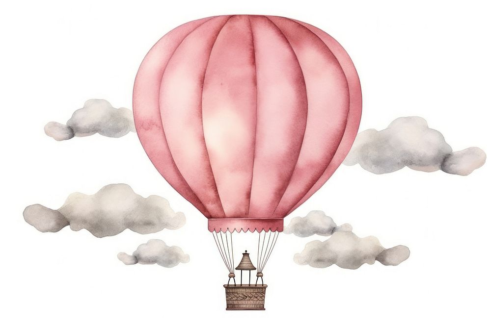 Hot air fancy balloon aircraft vehicle transportation. AI generated Image by rawpixel.