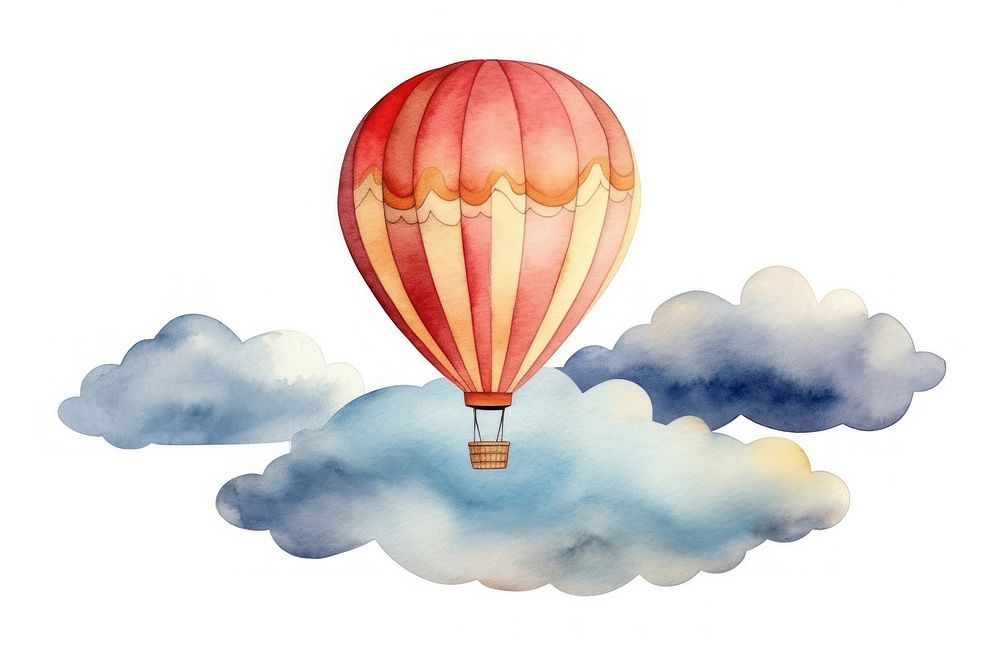Hot air fancy balloon aircraft vehicle sky. AI generated Image by rawpixel.