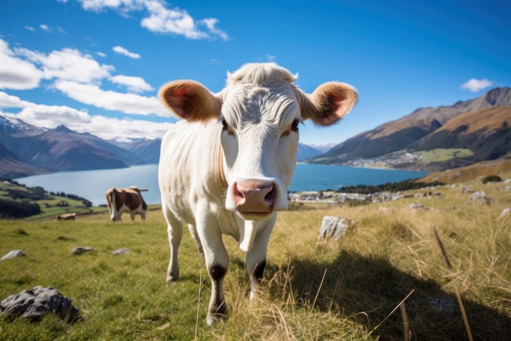 Cow livestock outdoors mammal. AI generated Image by rawpixel.