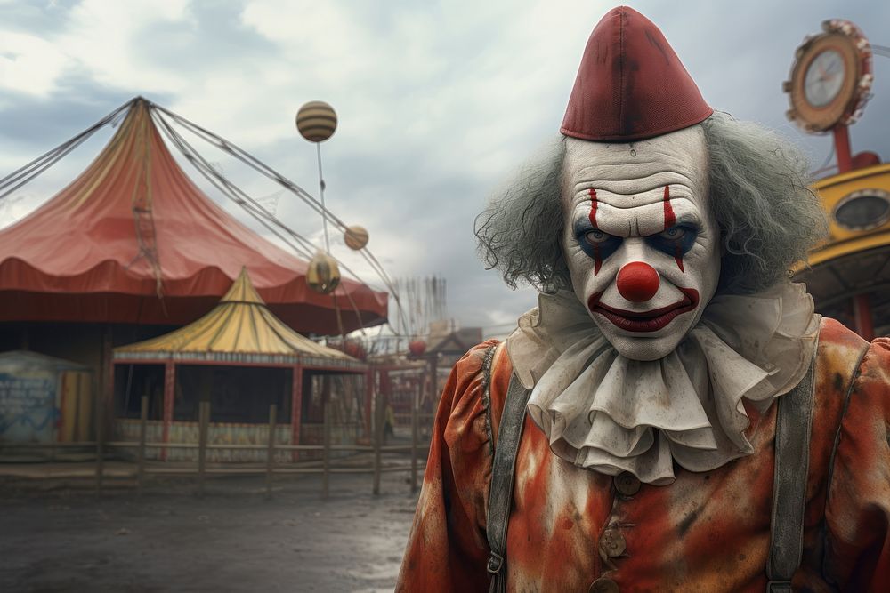 The clown recreation carnival mammal. AI generated Image by rawpixel.