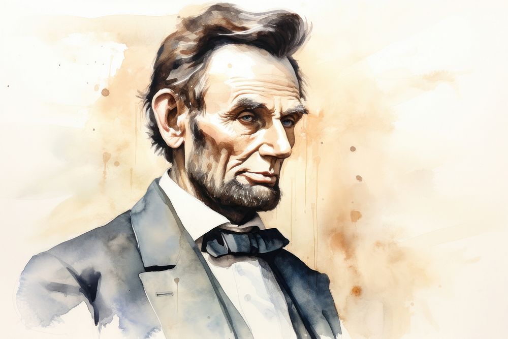 Lincoln painting portrait drawing. 