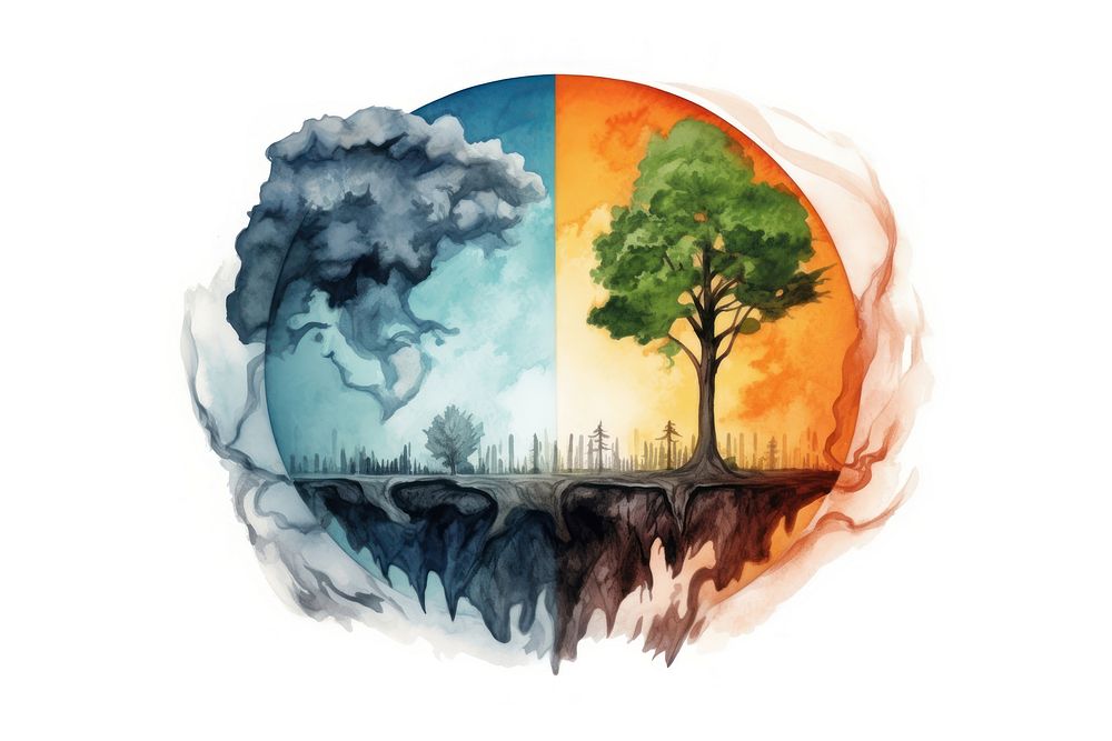 Climate change outdoors painting plant. AI generated Image by rawpixel.