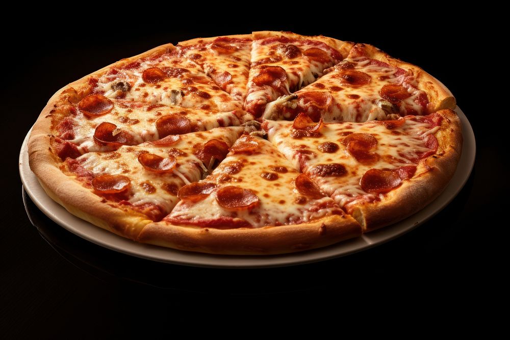 Pizza pizza food pepperoni. AI generated Image by rawpixel.