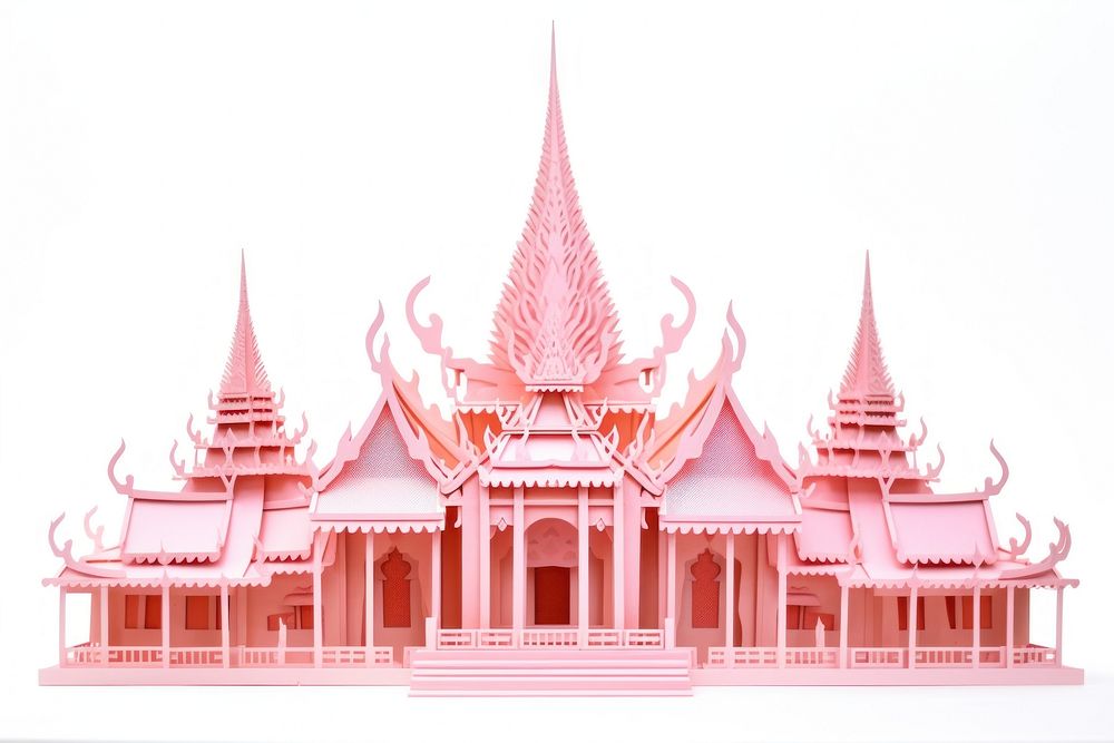 Thai temple architecture building spirituality. AI generated Image by rawpixel.