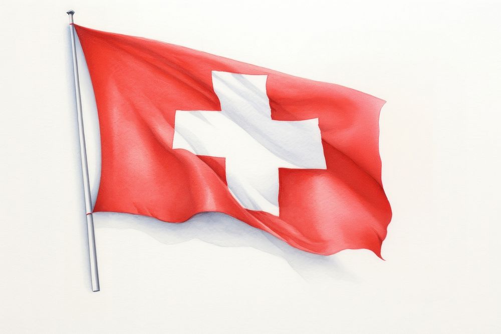 Switzerland flag red switzerland flag patriotism. AI generated Image by rawpixel.