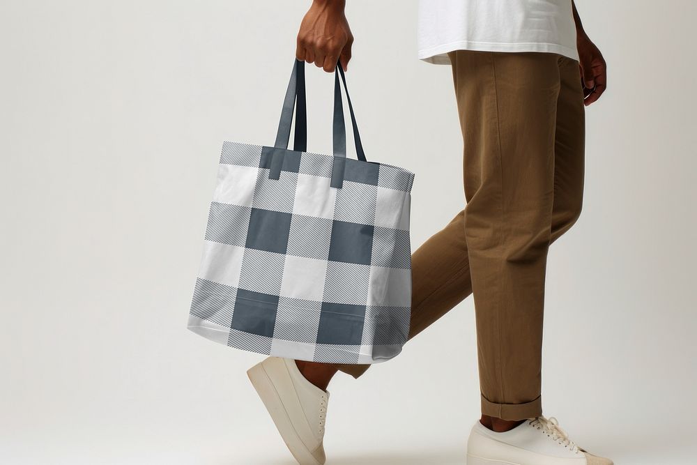 Tote bag mockup, fashion design psd