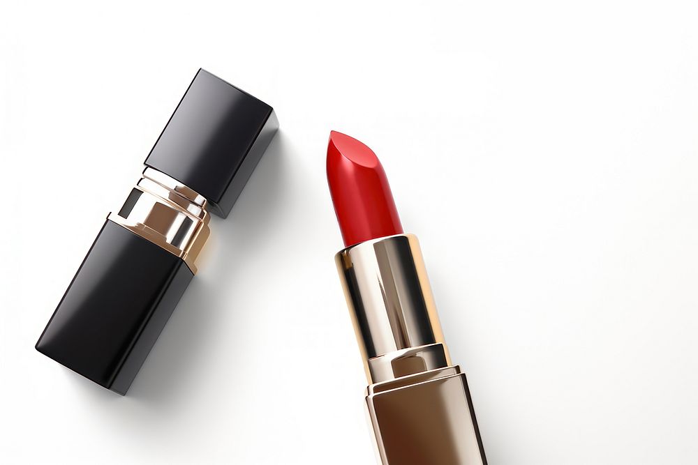 Lipstick cosmetics white background variation. AI generated Image by rawpixel.