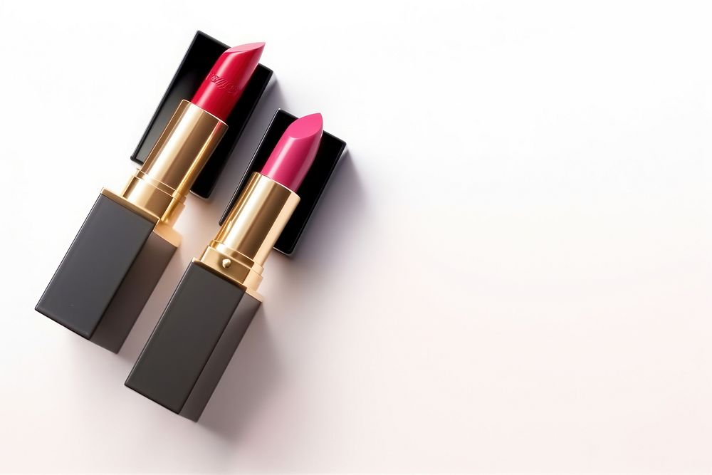Lipstick cosmetics white background variation. AI generated Image by rawpixel.