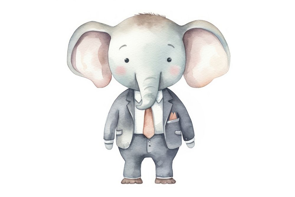 Cute elephant business person animal mammal toy. AI generated Image by rawpixel.