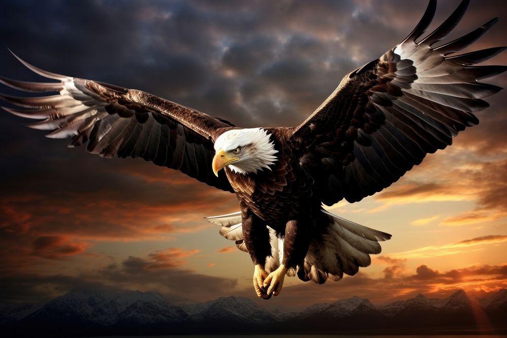 Eagle flying animal eagle. AI generated Image by rawpixel.