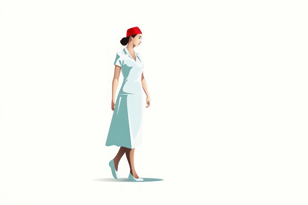 Nurse cartoon adult hat. AI generated Image by rawpixel.
