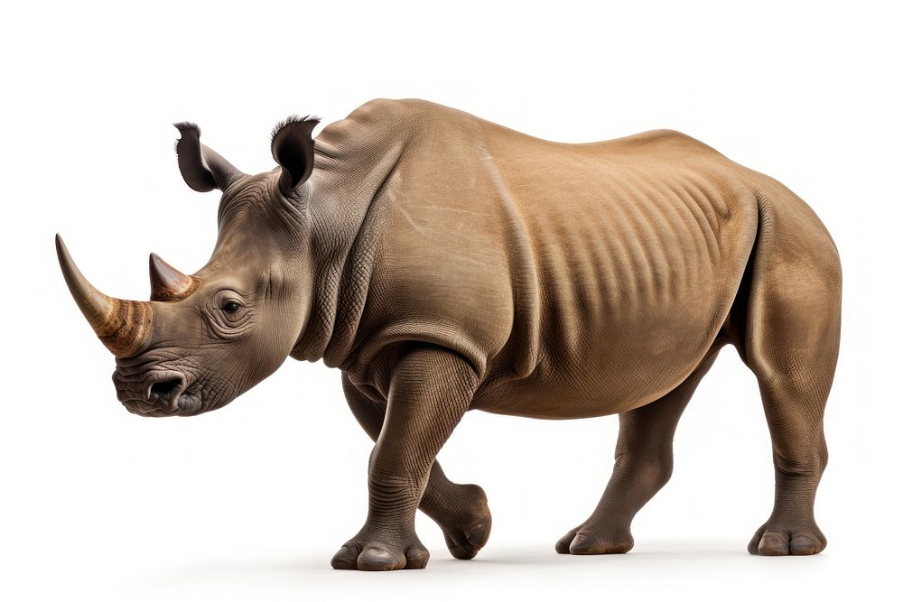 Black rhino wildlife animal mammal. AI generated Image by rawpixel.