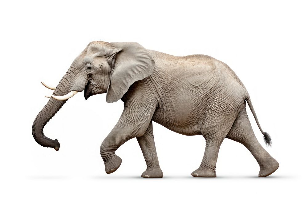 Walking elephant wildlife animal mammal. AI generated Image by rawpixel.