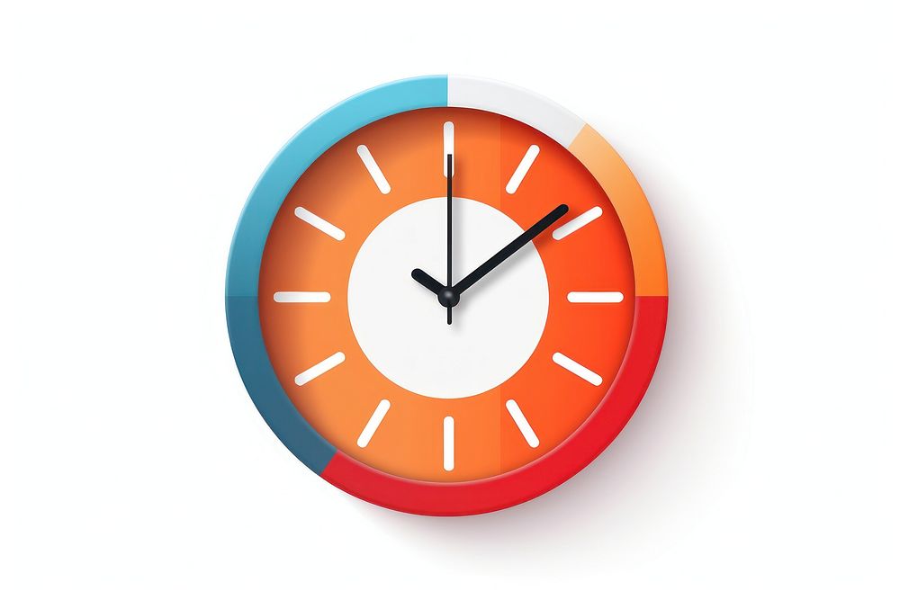 Clock white background accuracy deadline. AI generated Image by rawpixel.