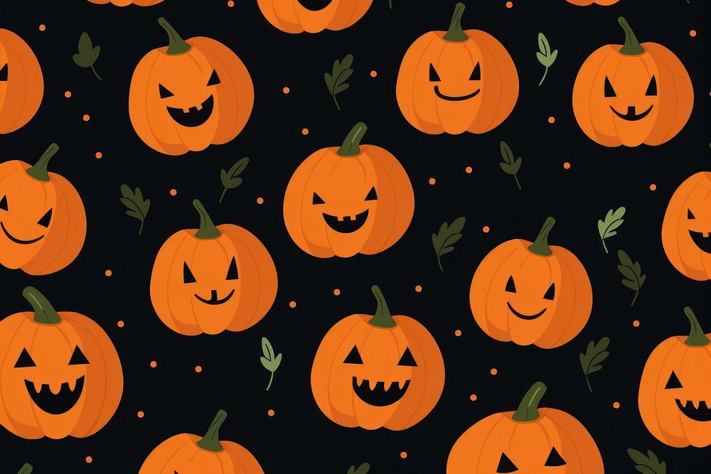 Jack o lantern backgrounds halloween pattern. AI generated Image by rawpixel.