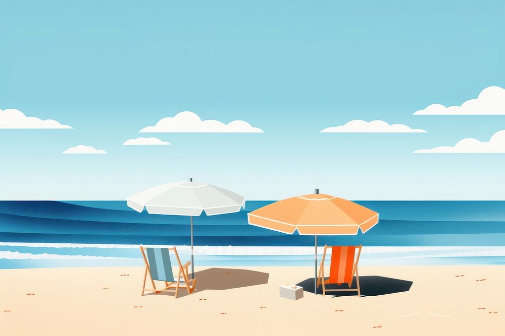 Beach outdoors summer nature. AI generated Image by rawpixel.