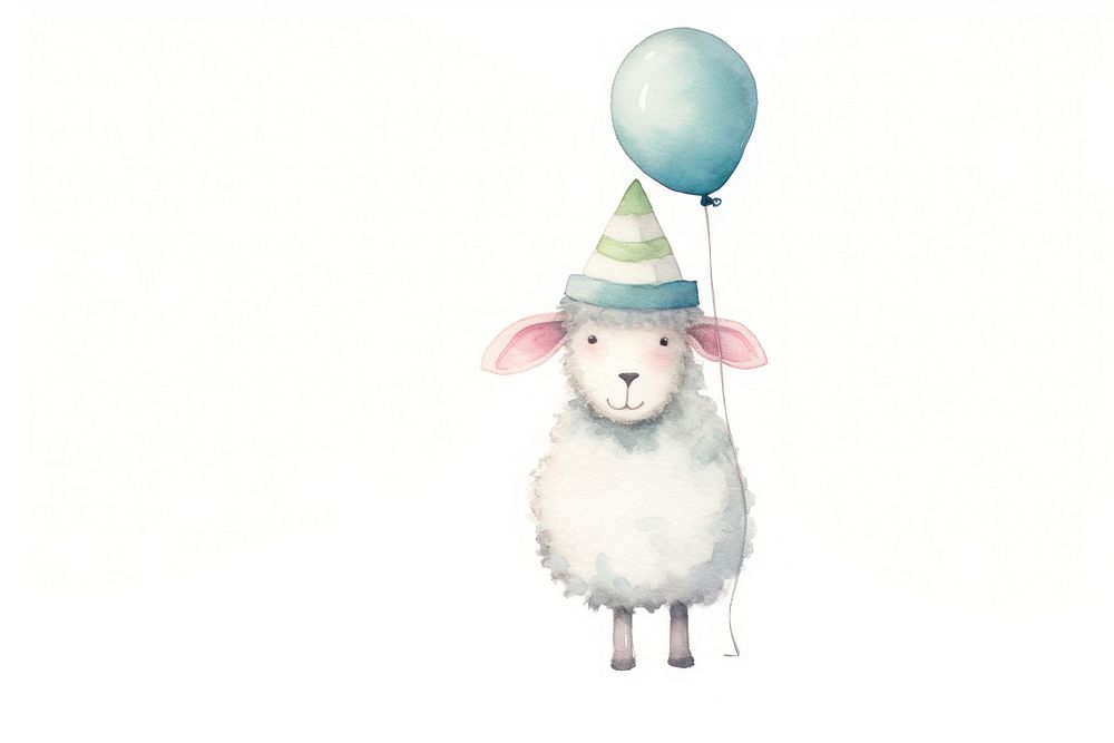 Sheep balloon nature party. AI generated Image by rawpixel.