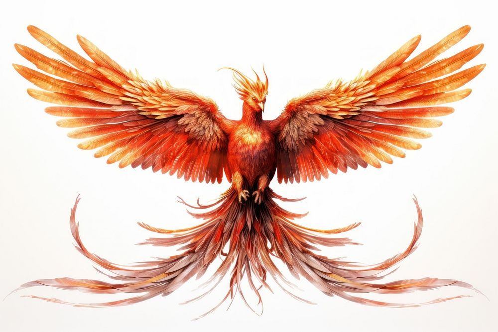 Phoenix animal flying bird. 